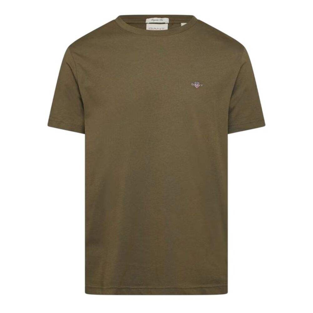 Gant Mens Shield Logo T-Shirt / Moss Green